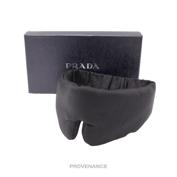 🔴 Prada Travel Sleep Mask - Black Satin Twill - Picture 1 of 4